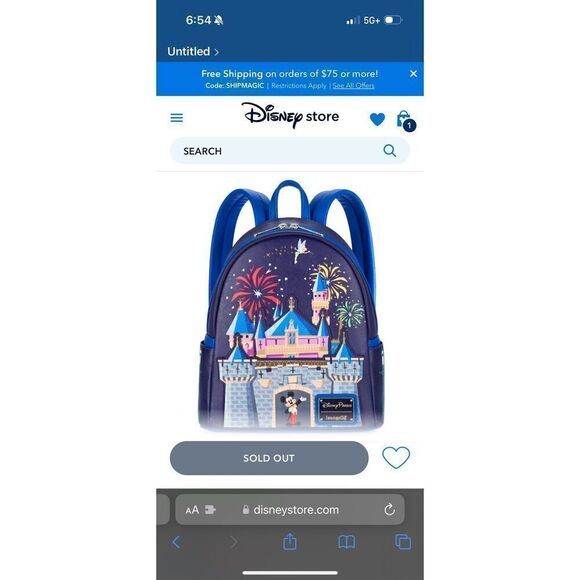 NWT Disneyland Loungefly Mini Backpack - Picture 1 of 5